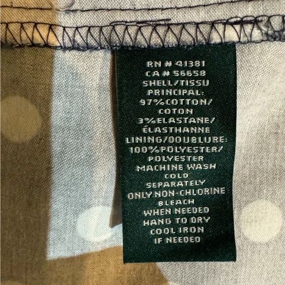 NWT Ralph Lauren Women’s Navy Blue & White Polka Dot Dress Size 16P - Picture 9 of 13